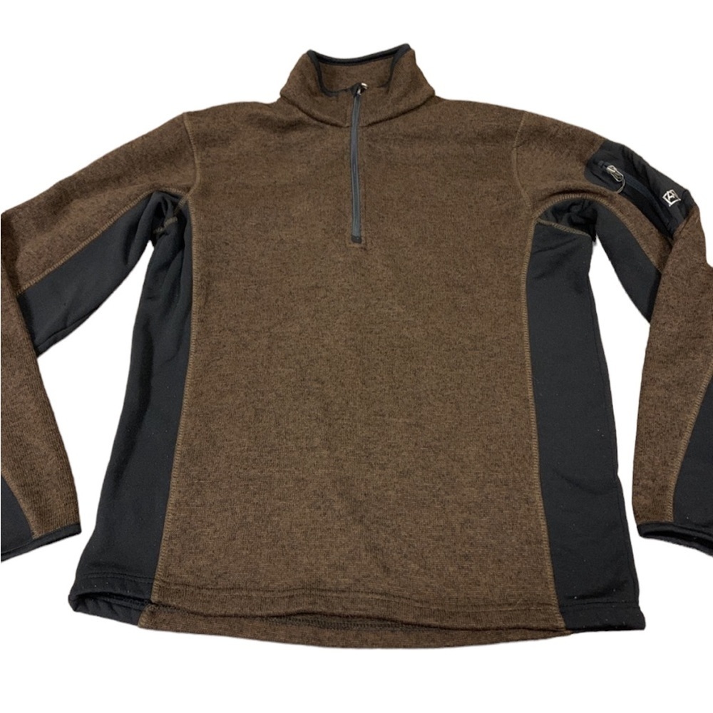 Avanlanche Brown Fleece Pullover Large Sweatshirt